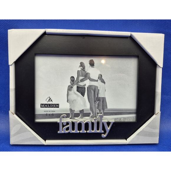 NEW Malden FAMILY Black Picture Frame for 4x6 Photo - Picture 6 of 6